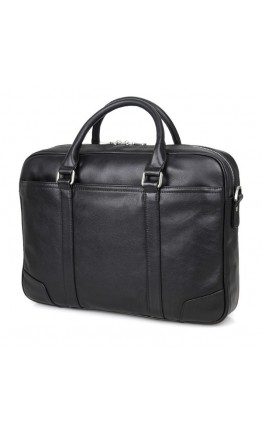 Удобный кожаный портфель чёрного цвета для мужчин 77349a