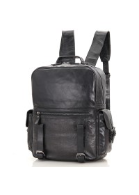 Мужской кожаный рюкзак черного цвета 77355A