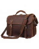Фотография Большая мужская сумка трансформер коричневая 77370R