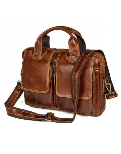 Фотография Мужская кожаная сумка - портфель 77378C