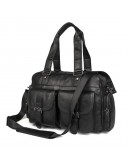 Фотография Вместительная кожаная мужская стильная сумка 77381
