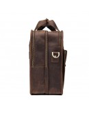 Фотография Кожаный винтажный коричневый мужской портфель 77387R