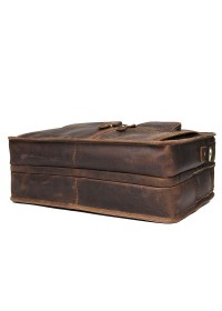 Кожаный винтажный коричневый мужской портфель 77387R