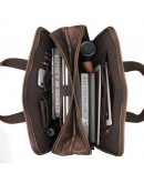 Фотография Кожаный винтажный коричневый мужской портфель 77387R