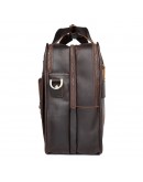 Фотография Темно-коричневый вместительный кожаный мужской портфель 77387R-1