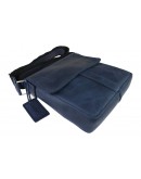 Фотография Кожаная синяя мужская небольшая сумка на плечо 77425-SKE