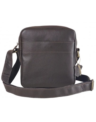 Фотография Кожаная коричневая мужская сумка на плечо 7760009-SGE
