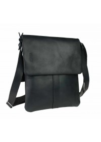 Черная кожаная сумка планшетка 77625-SKE
