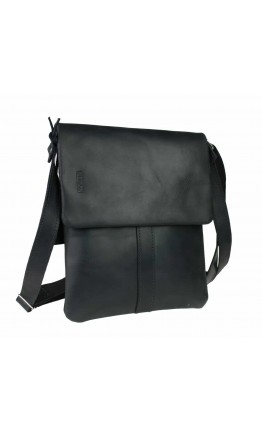 Черная кожаная сумка планшетка 77625-SKE