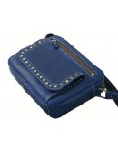 Фотография Синяя женская кожаная сумка на плечо 77709-SGE