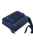 Фотография Синяя женская кожаная сумка на плечо 77709-SGE