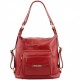 Оригинальная красная фирменная женская сумка - рюкзак Tuscany Leather TL141535 red