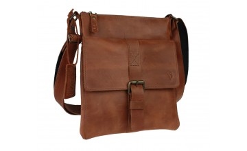 Мужская светло-коричневая сумка планшетка с клапаном 77725-SKE