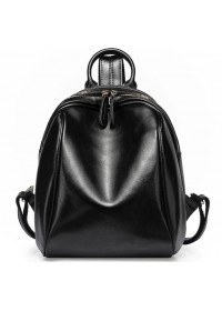 Женский кожаный рюкзак, черный 77892 black