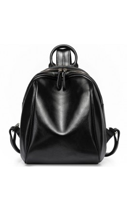 Женский кожаный рюкзак, черный 77892 black