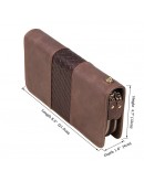 Фотография Мужской серо-коричневый клатч с плетением 78070R