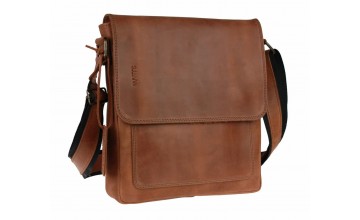 Кожаная светло-коричневая кожаная сумка на плечо 7843211-SKE