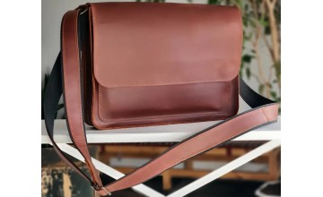 Кожаная сумка формата A4 рыжего цвета 799001-SGE