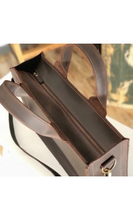 Темно-коричневая кожаная сумка для документов 755300W-SGE