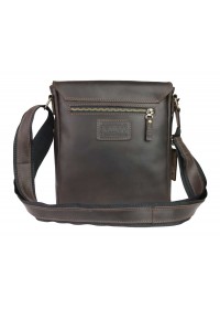 Кожаная коричневая классическая сумка на плечо 78532-SKE