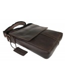 Фотография Кожаная коричневая классическая сумка на плечо 78532-SKE