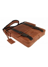 Коричневая удобная кожаная сумка на плечо 78733-SKE