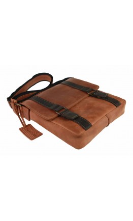 Коричневая удобная кожаная сумка на плечо 78733-SKE