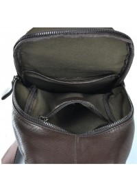 Коричневый кожаный мужской рюкзак слинг 78809C