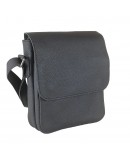 Фотография Кожаная черная мужская сумка на плечо с клапаном 78810081-SGE