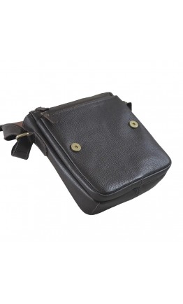Кожаная коричневая мужская сумка на плечо с клапаном 78810082-SGE