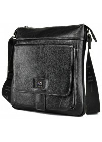 Кожаная мужская сумка через плечо 7882-3 BLACK