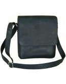 Фотография Кожаная мужская черная сумка на плечо 788445-SGE