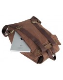 Фотография Тканевый рюкзак мужской с кожаными вставками 79008с