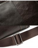 Фотография Коричневая мужская сумка кожаная на плечо 79010c