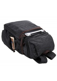 Большой мужской рюкзак, тканевый черный 79016a