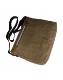 Фотография Тканевая большая коричневая сумка на плечо 79027c