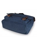 Фотография Мужская синяя тканевая сумка на плечо 79027k
