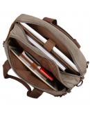 Фотография Серая мужская тканевая сумка рюкзак, вмещает ноутбук 17 79030gr