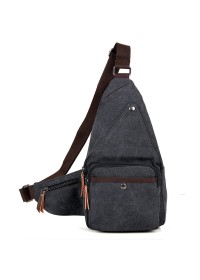 Черная практичная сумка мужская рюкзак из ткани 79033A