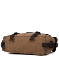 Мужская тканевая сумка на плечо коричневая 79035c