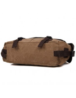 Мужская тканевая сумка на плечо коричневая 79035c