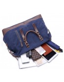 Фотография Большая синяя дорожная мужская сумка 79038BL