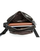Фотография Кожаная плечевая мужская коричневая сумка 79039-1