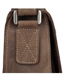 Фотография Тёмно-коричневая мужская кожаная сумка на плечо 79807r