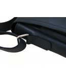 Фотография Черная кожаная вместительная мужская сумка на плечо 79889-SGE