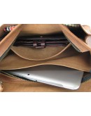 Фотография Кожаная сумка формата A4 рыжего цвета 799001-SGE
