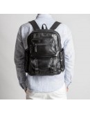 Фотография Черный удобный мужской рюкзак из натуральной кожи 7M9089A