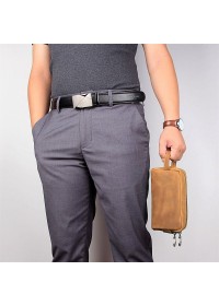 Кожаная винтажная мужская сумка барсетка - нессер 7C013B