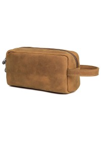 Кожаная винтажная мужская сумка барсетка - нессер 7C013B