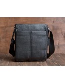 Фотография Мужская чёрная сумка из натуральной кожи на плечо 8009-1